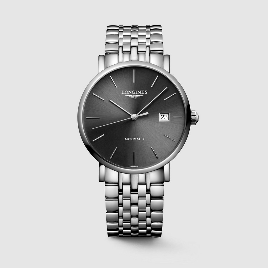 Đồng Hồ Longines The Longines Elegant Collection Nam 39mm Đen Xám